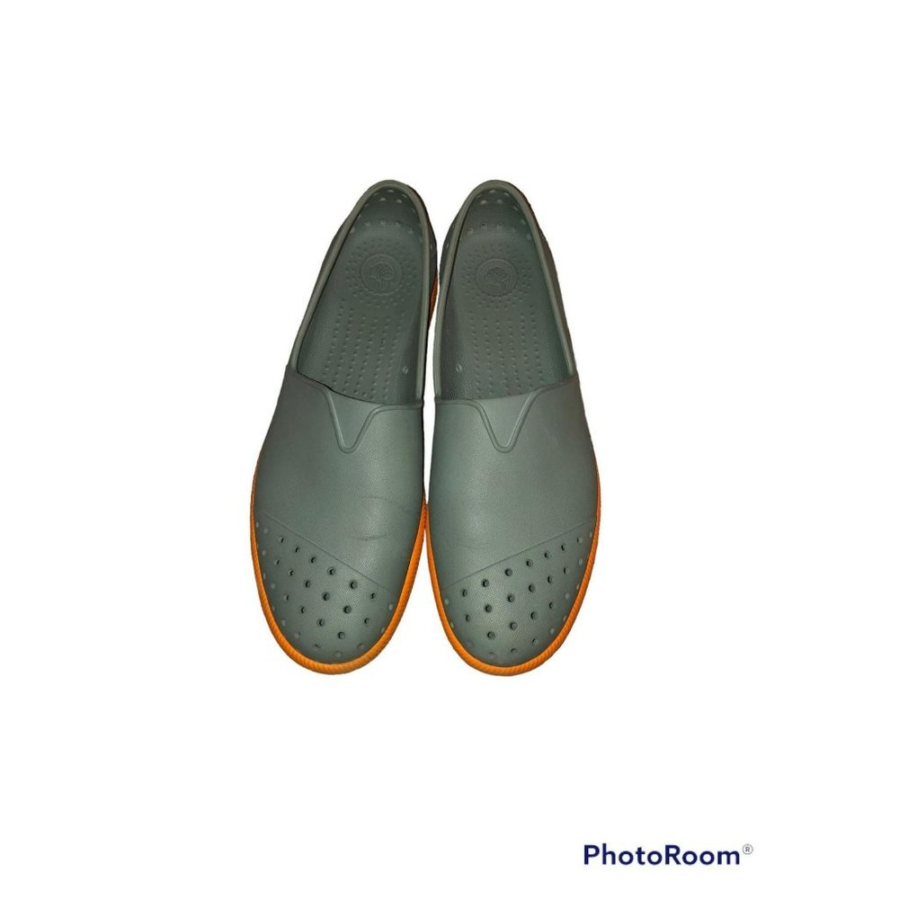 native Men's 11 Verona Shoes Gray with Orange